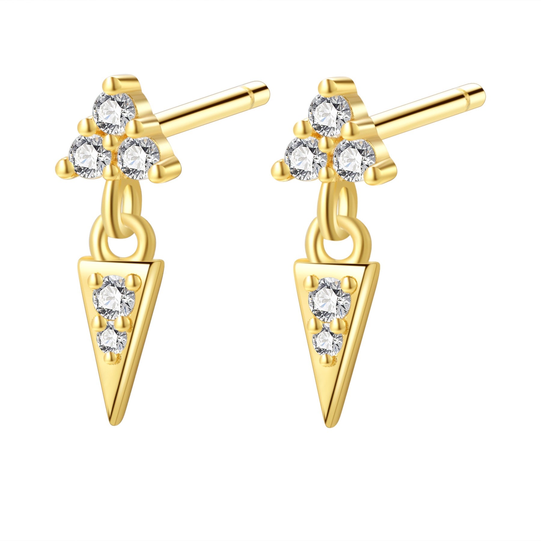 Boucles d’Oreille Trinity et Pointe Sterling Argent